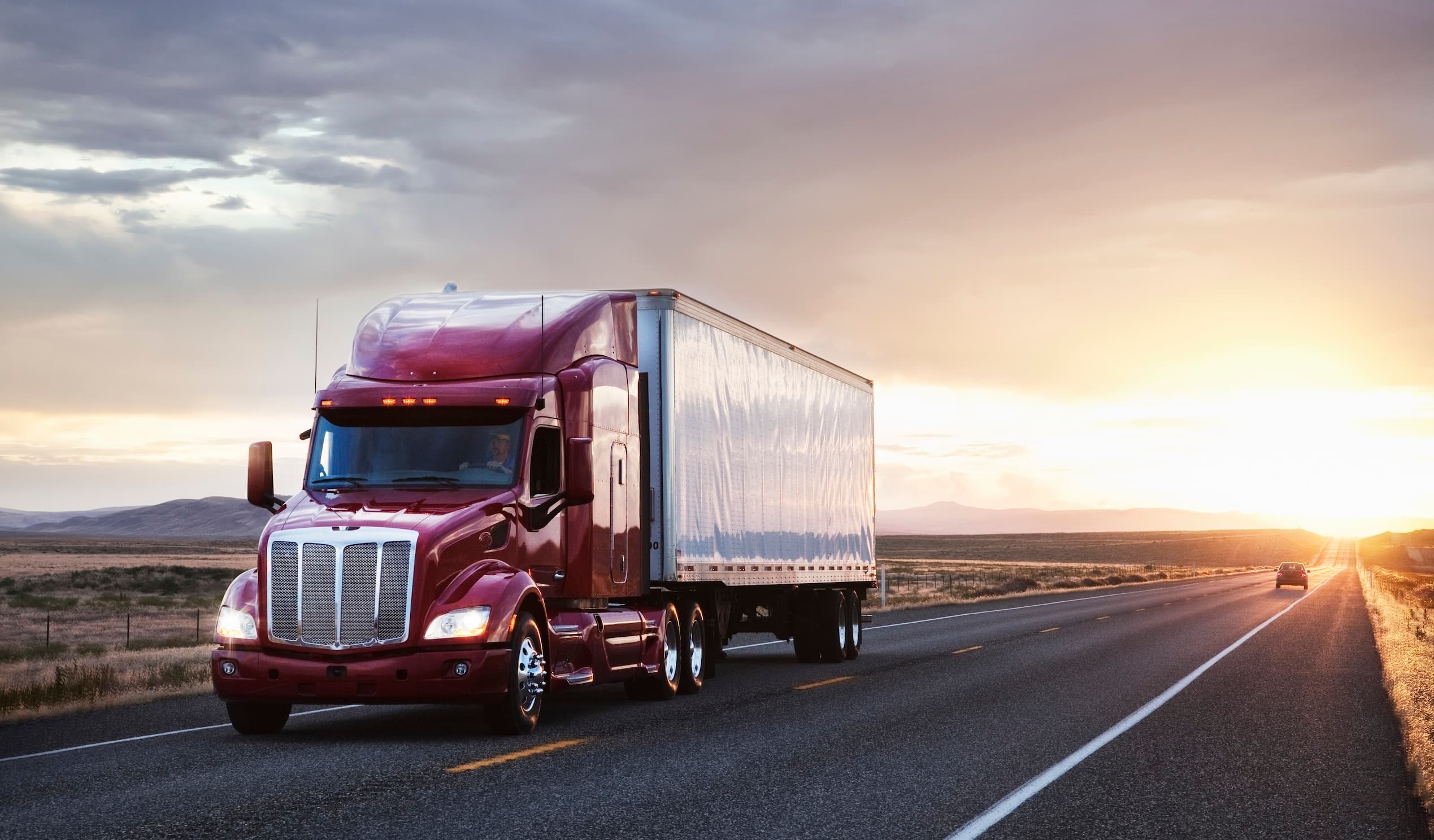 Commercial truck on the road